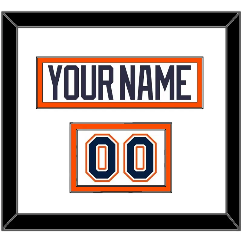 New York Nameplate & Number (Shoulder) - Home White Jersey (1998-2007) - Double Mat 1