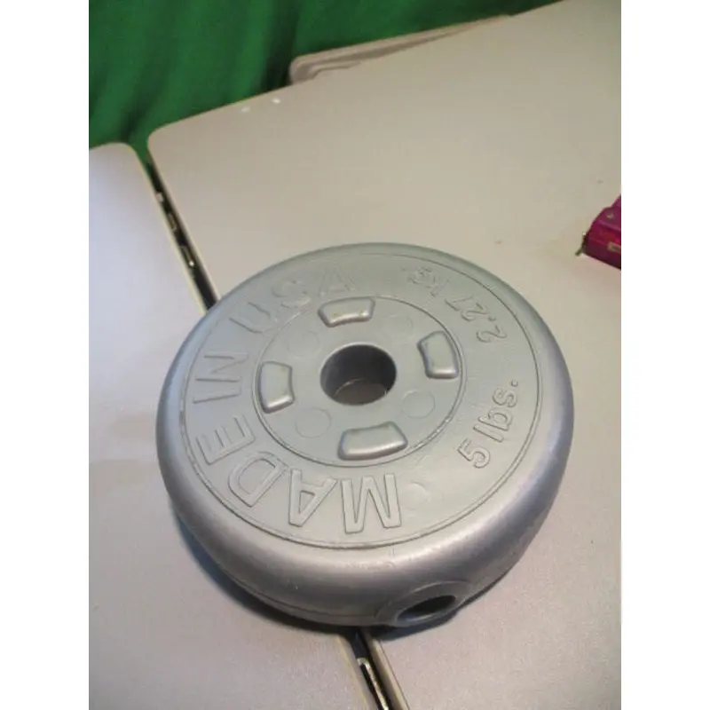 Used Standard  Plastic Weight Plate 5 lbs 2.27 Kg.