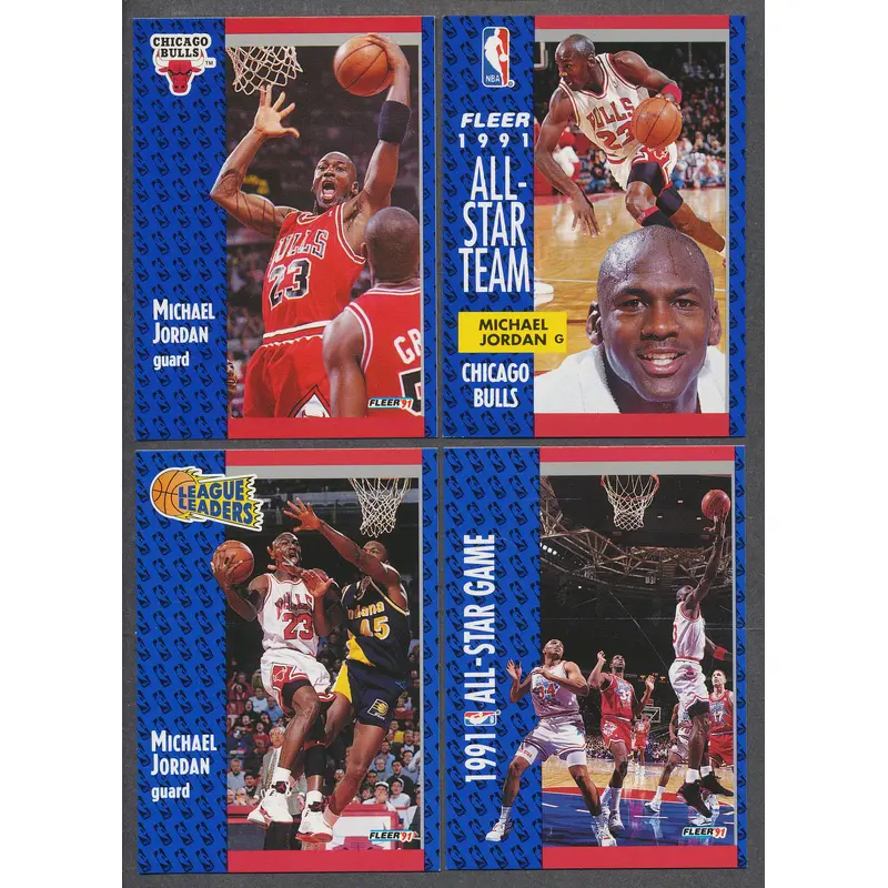 1991/92 Fleer Basketball Complete Series 1 Complete Set NM/MT (240) (23-218)
