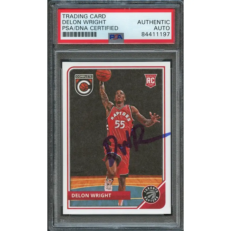 2015-16 Panini Complete #316 Delon Wright Signed Card AUTO PSA/DNA Slabbed RC