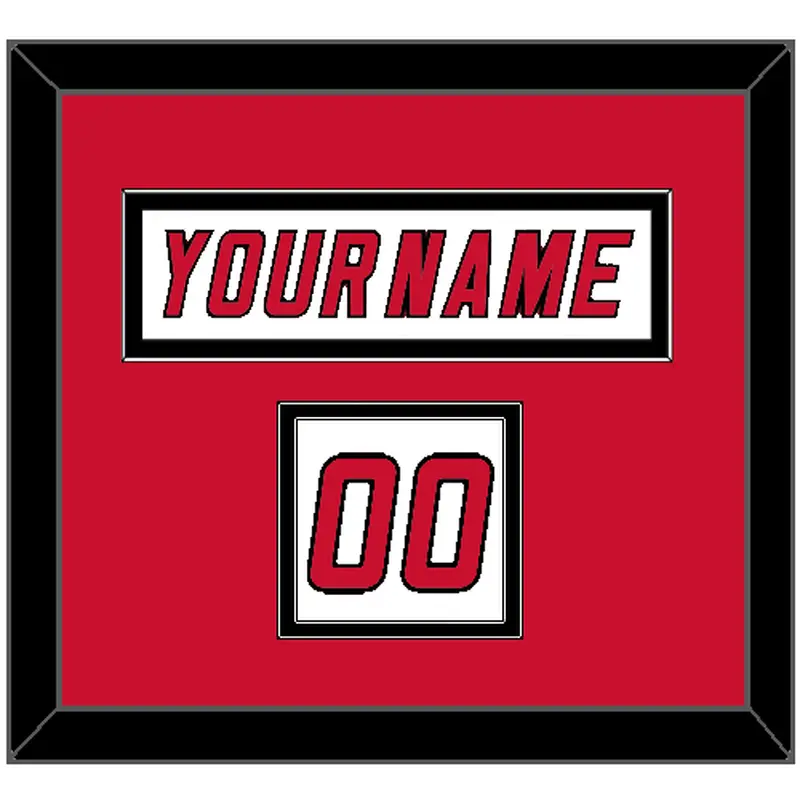 Carolina Nameplate & Number (Shoulder) - Road White (2007-2013) - Double Mat 2