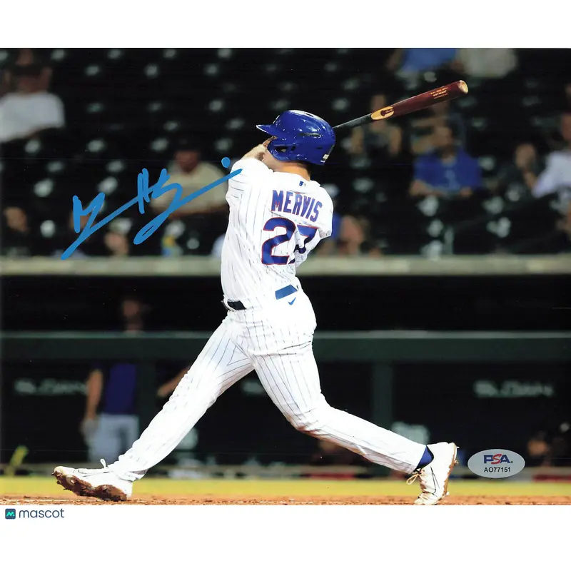 Matt Mervis Signed 8x10 Photo PSA Chicago Cubs