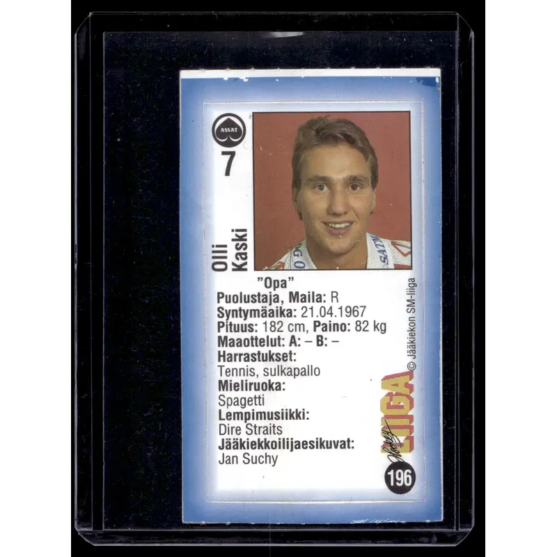 1992-93 JyvsHyv HockeyLiiga - Olli Kaski #196