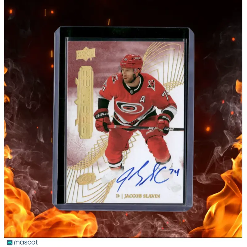 2022-23 Upper Deck Premier Jaccob Slavin Red Auto #72