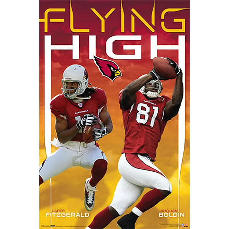 Arizona Cardinals "Flying High" (Larry Fitzgerald, Anquan Boldin) Poster - Costacos 2007