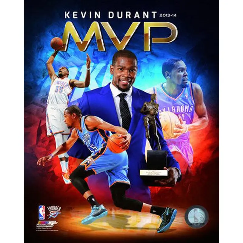 Kevin Durant 2013-14 NBA MVP Commemorative Premium Poster Print - Photofile 16x20