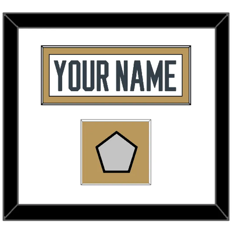 Vegas Nameplate & 2023 Stanley Cup Finals Patch - Road White - Single Mat 1