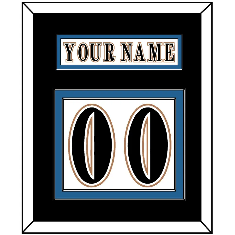 Washington Nameplate & Number (Back) - Home White (1995-2007) - Double Mat 3