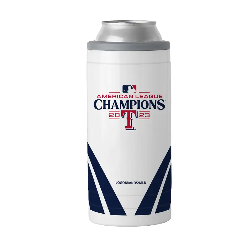 Texas Rangers 12oz 2023 AL Champions Slim Can Coolie