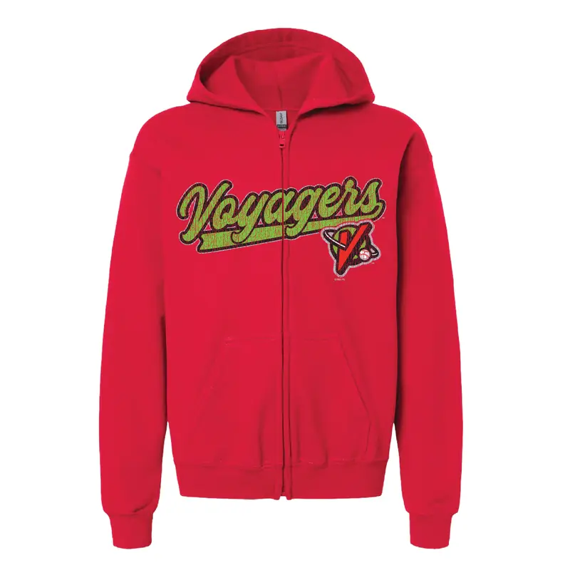 Youth Red Full Zip Hoodie