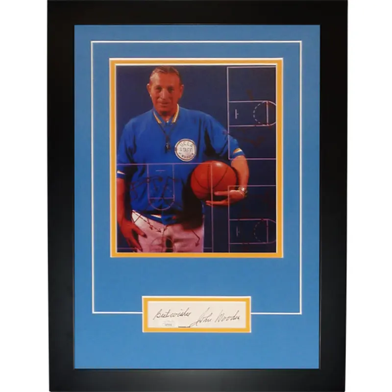 John Wooden Autographed UCLA Bruins Signature Series Frame - JSA