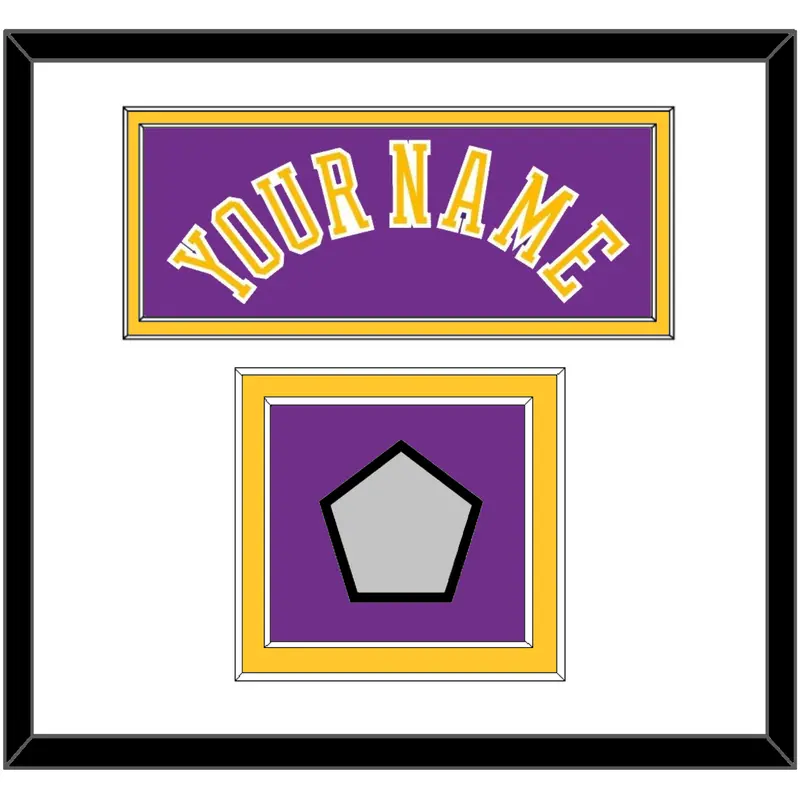 Los Angeles Name & Trophy Patch - Road Purple (1978-1997) - Double Mat 1