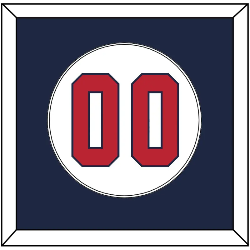 United States Baseball Number - 2020/2021 Olympics Home White - Single Mat 1