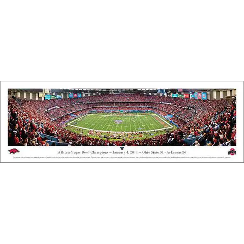 Sugar Bowl 2011 Panoramic Poster (Ohio State 31, Arkansas 26) - Blakeway