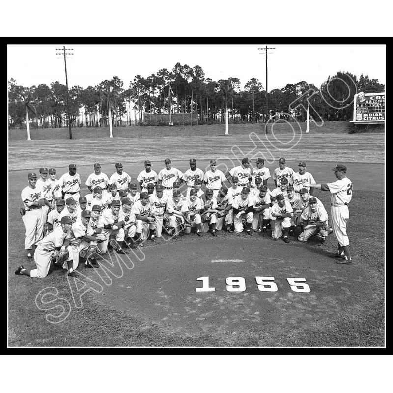 1955 Brooklyn Dodgers 8X10 Photo - Robinson Reese Spring Training - 1487