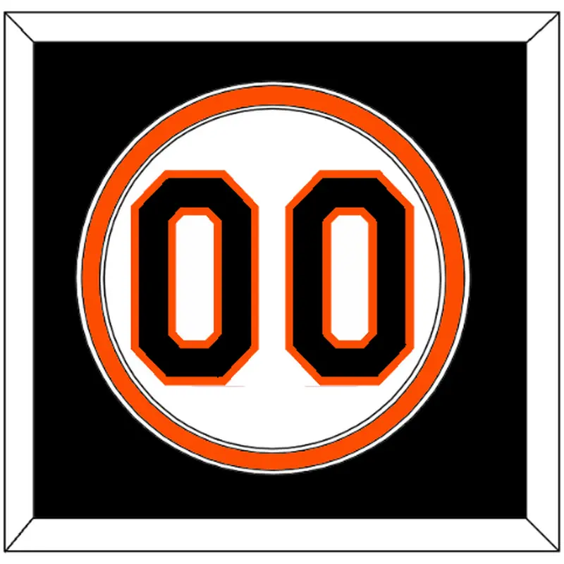 Baltimore Number - Home White (1998-2003) - Double Mat 3