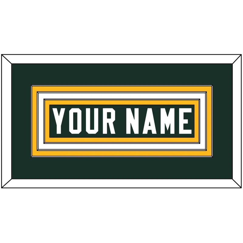 Green Bay Nameplate - Home Green - Triple Mat 2