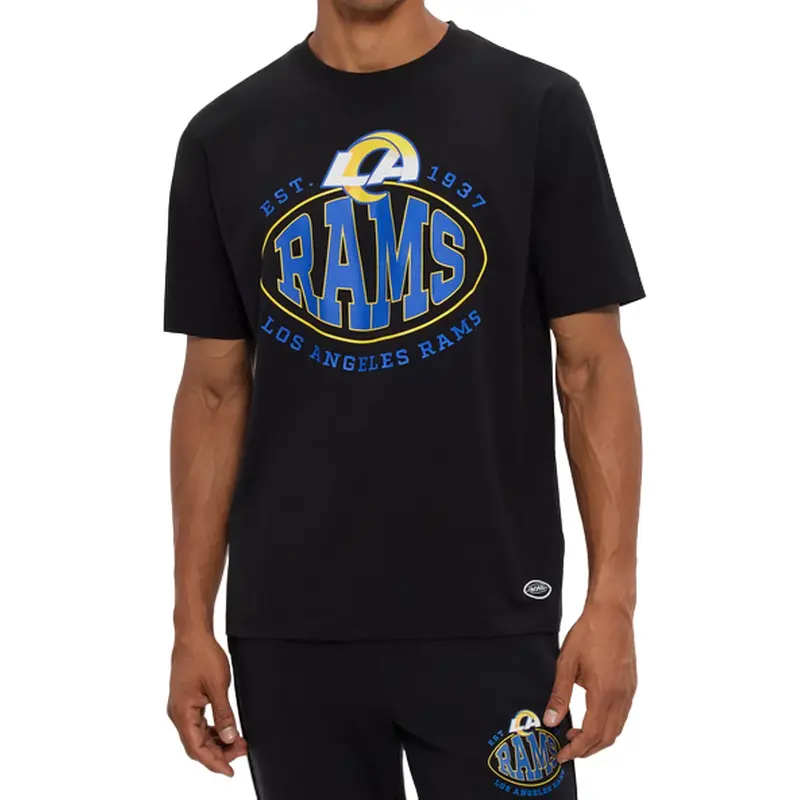 LOS ANGELES RAMS T-SHIRT MENS BLACK TRAP NFL, 50504526003