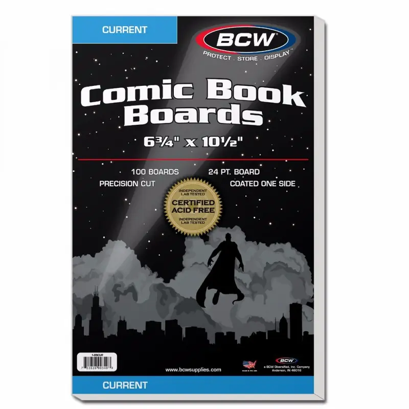 CURRENT SIZE BOARD PACK OF 100 BCW