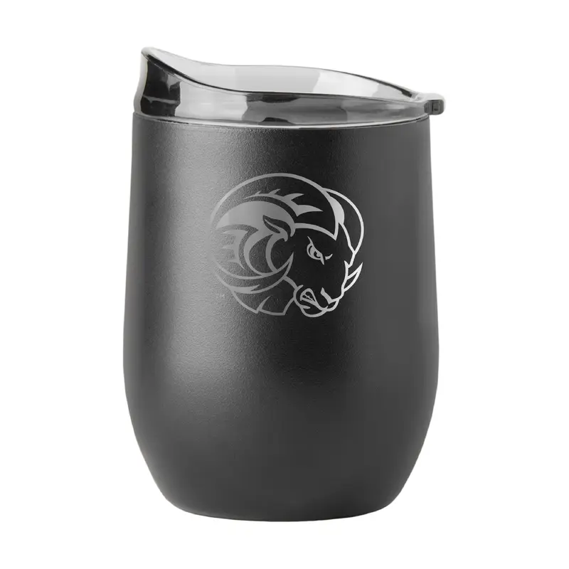 Winston-Salem State GunMetal 16oz Black Powder Curved Beverage