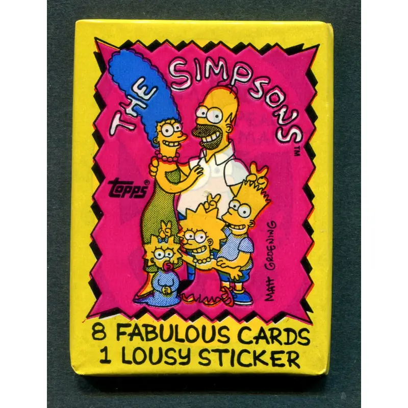 1990 Topps The Simpsons Unopened Wax Pack