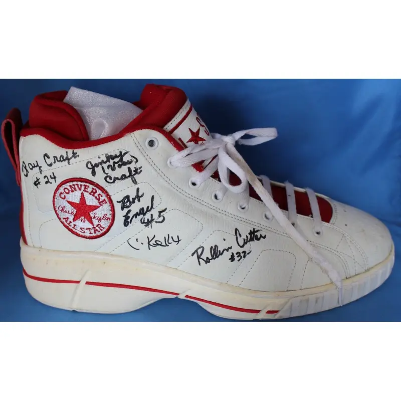 1954 Milan High School Basketball Team Signed Converse Shoe