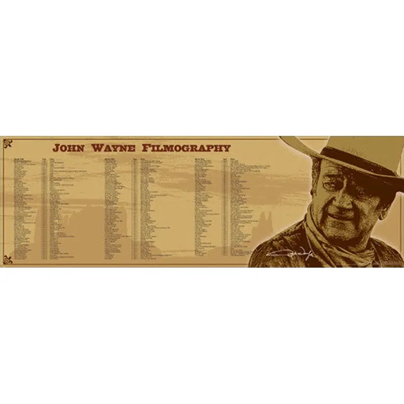 John Wayne Filmography Poster - Culturenik 2010