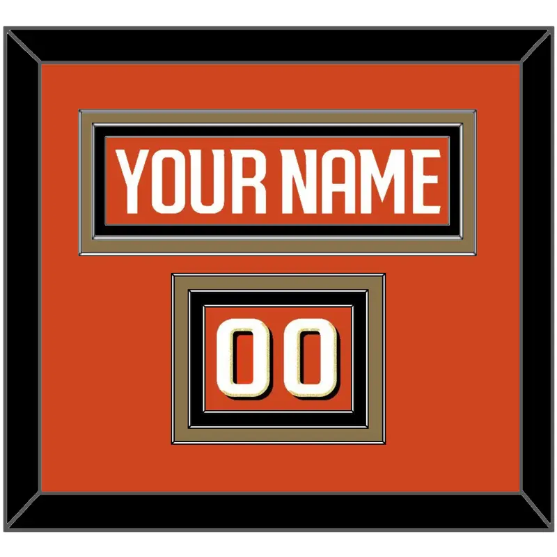 Anaheim Nameplate & Number (Shoulder) - Home Orange - Triple Mat 2