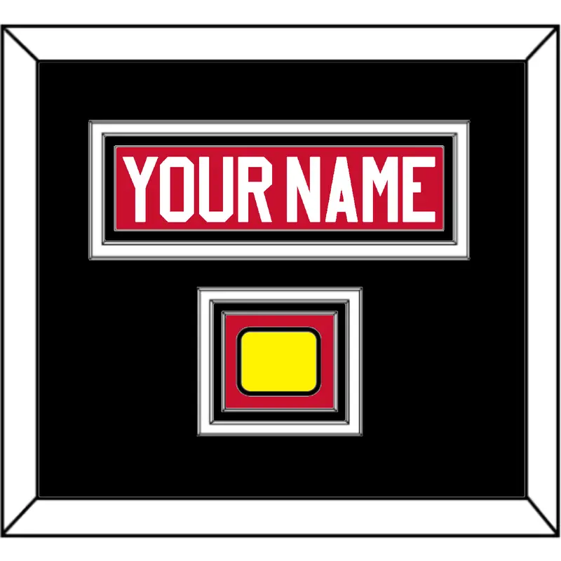 Chicago Nameplate & Logo Jersey Patch - Home Red - Triple Mat 3