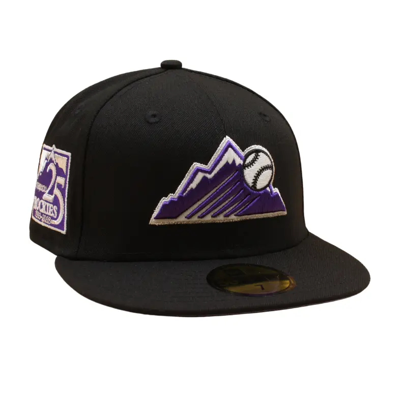Colorado Rockies Cooperstown 59Fifty Fitted 25th Anniversary - Black/Lavendel