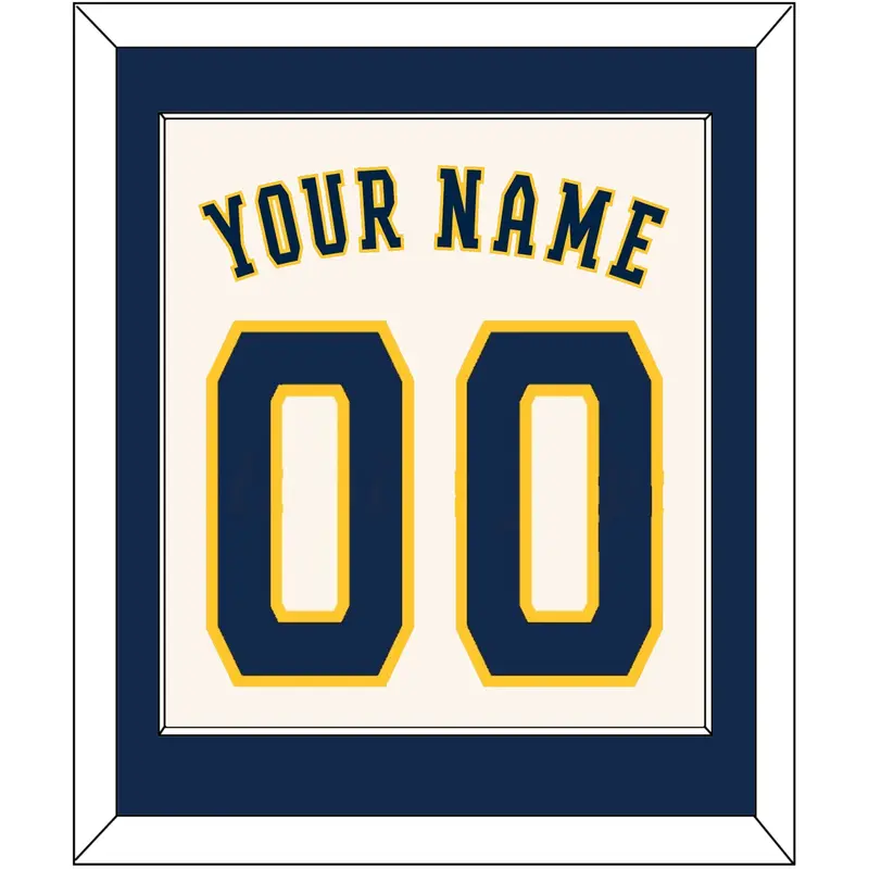 Milwaukee Name & Number - Home Cream - Single Mat 1