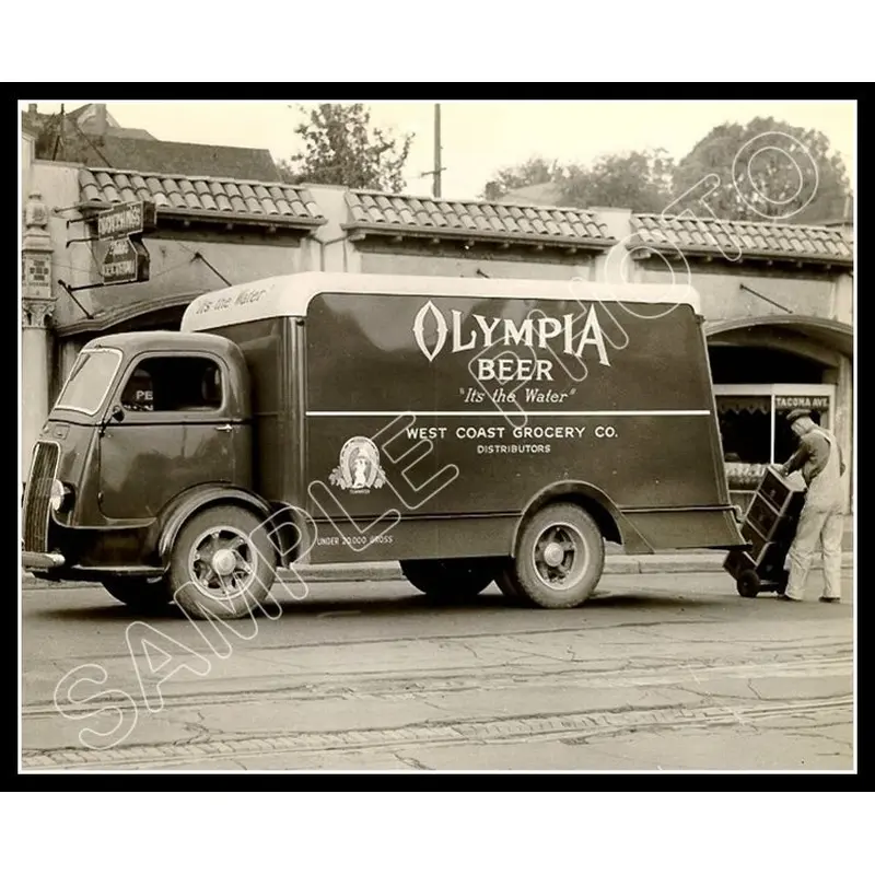 Olympia Beer Truck 8X10 Photo - Tacoma Washington 1950's - 2262