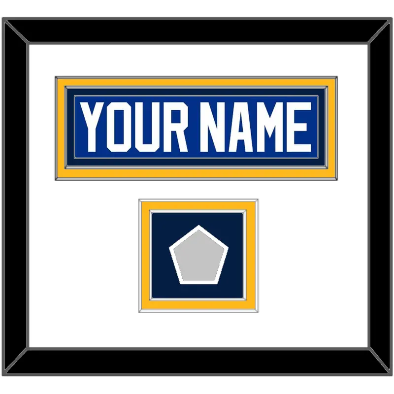 St. Louis Nameplate & Stanley Cup Finals Patch - Home Blue - Double Mat 2