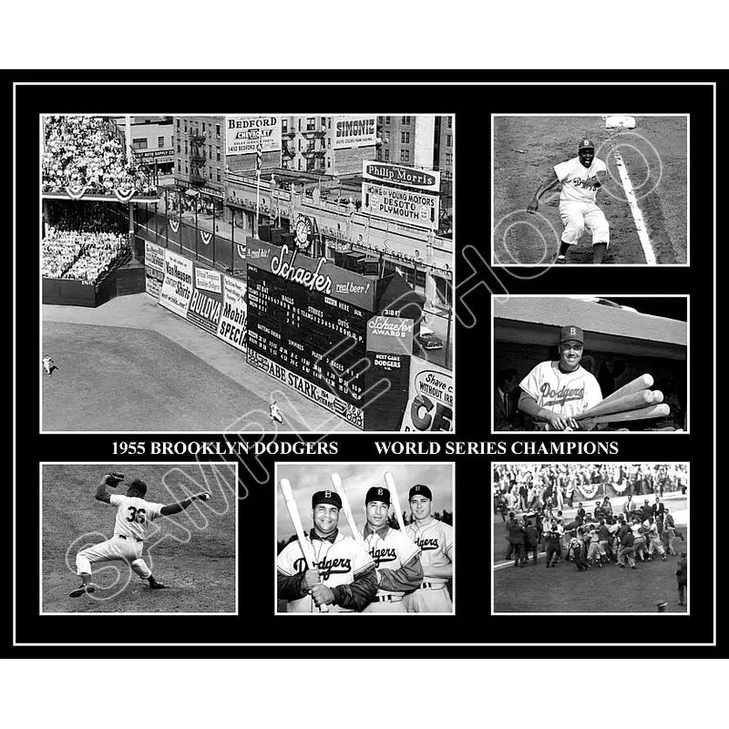 1955 Brooklyn Dodgers 8X10 Photo - Robinson Reese Snider WS Champs - 1483