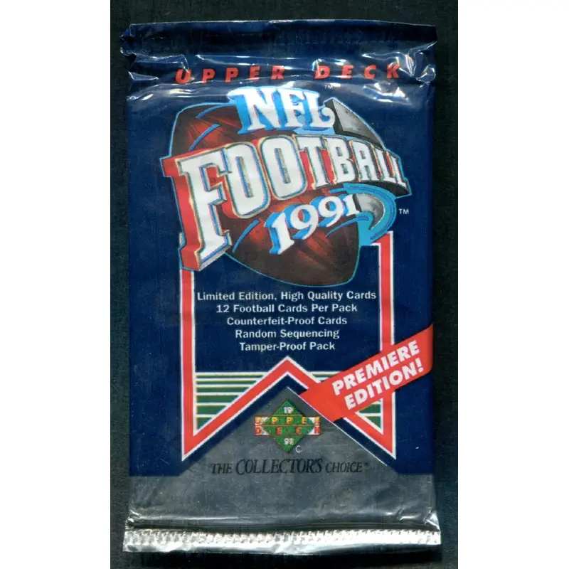 1991 Upper Deck Football Unopened Low Series Pack