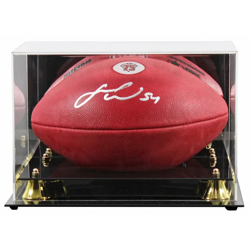 49ers Fred Warner Signed "The Duke" 75th Anniversary Football W/ Case BAS Wit