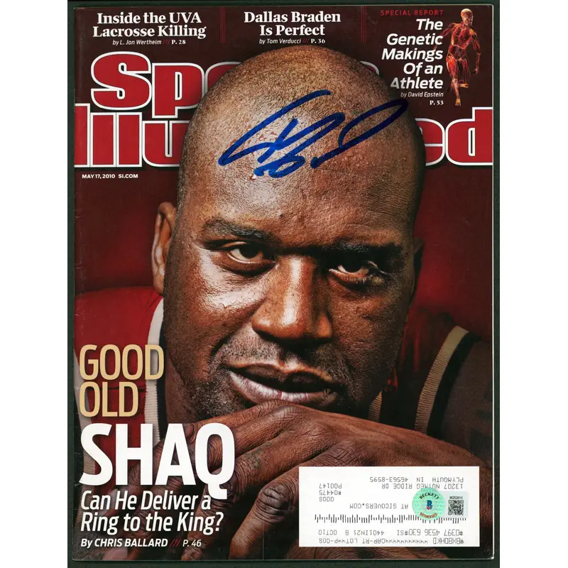 Cavaliers Shaquille O'Neal Signed 2010 Sports Illustrated Magazine BAS Witnessed