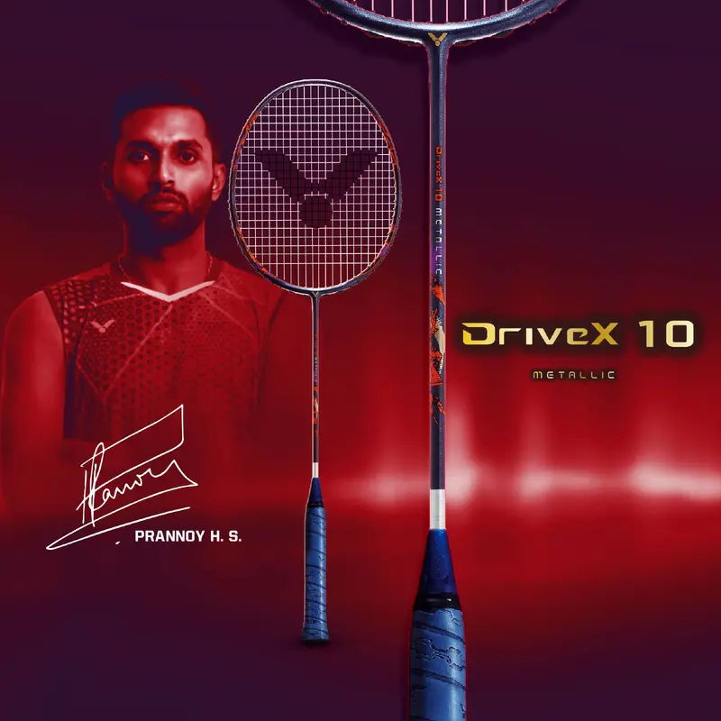 DriveX-10 METALLIC-B G5 Unstrung Defensive Badminton Racket 4U/3U Vector | Kibi Sports