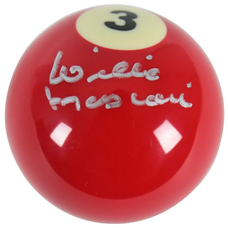 Willie Mosconi Authentic Signed #3 Billiards Pool Ball Autographed PSA #Y43980