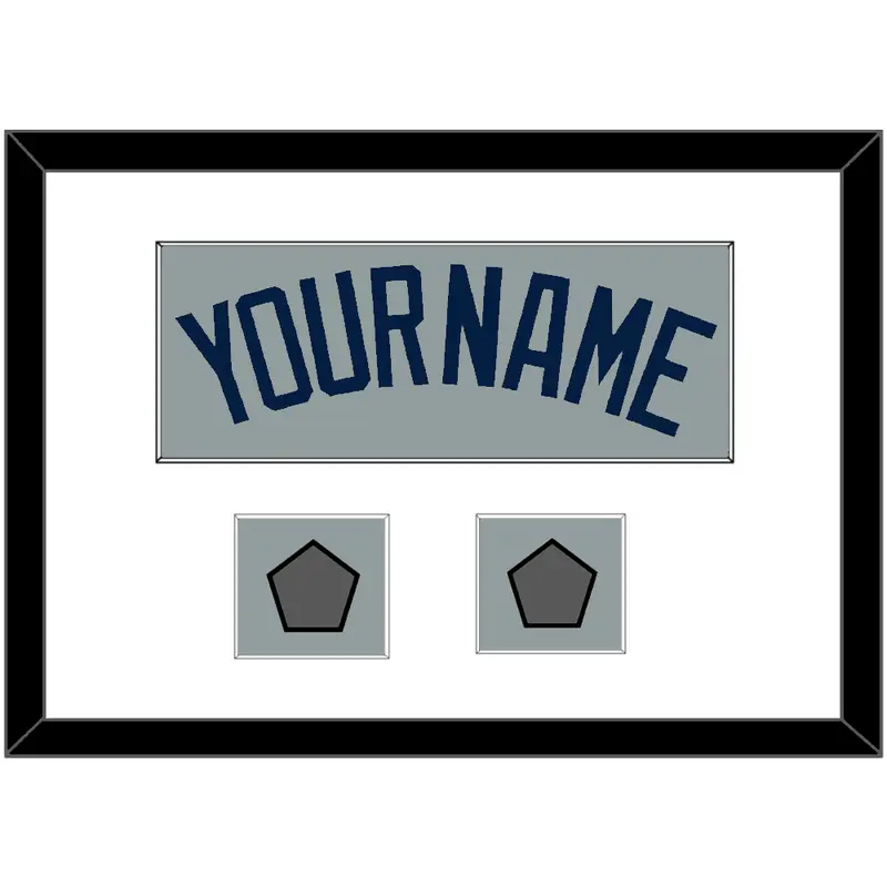 Boston Name & Two World Series Jersey Patches - Road Gray (2009-2013) - Single Mat 1