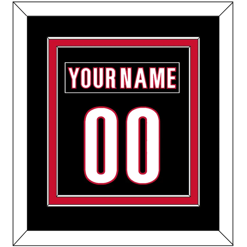 Carolina Nameplate & Number (Back) Combined - Alternate Black (2018-2022) - Double Mat 2