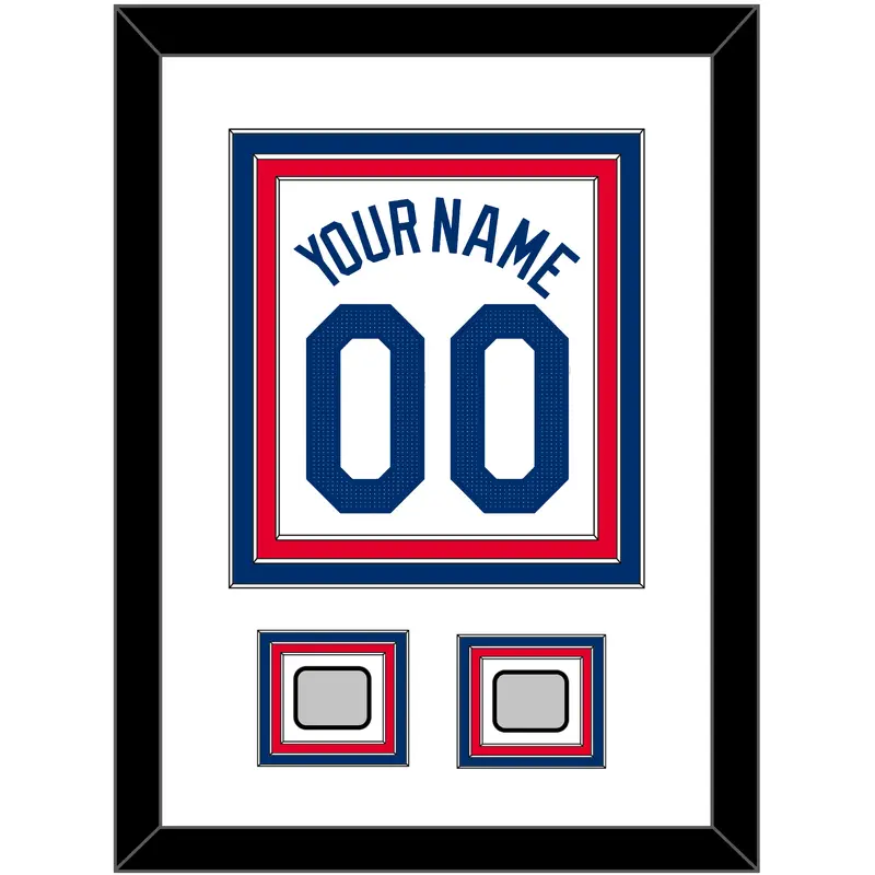 Los Angeles Name, Number & 2 World Series Jersey Patches - Home White - Triple Mat 1
