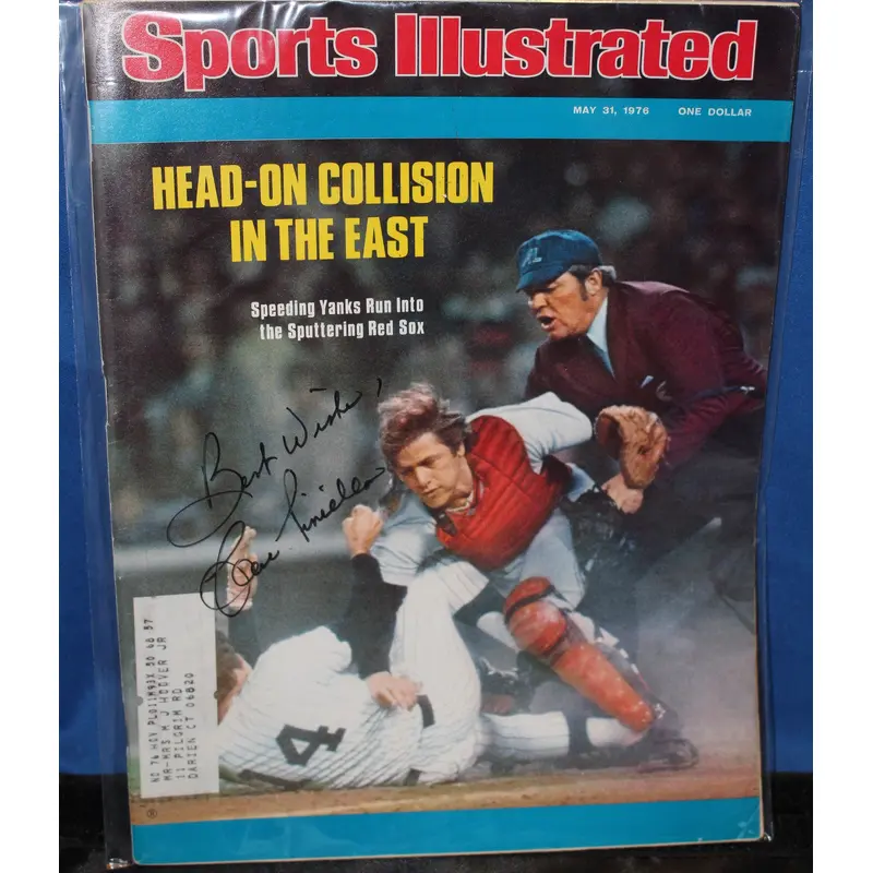 1976 Lou Piniella NY Yankees Autographed Sports Illustrated Issue