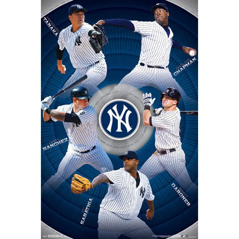 New York Yankees Superstars 2017 Poster (Chapman, Tanaka, Sanchez, Gardner, Sabathia)
