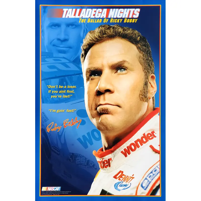 Talladega Nights "Ricky Bobby Motivational" Poster - Time Factory