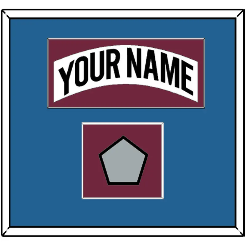 Colorado Nameplate & Stanley Cup Finals Patch - Home White (1999-2001) - Single Mat 3