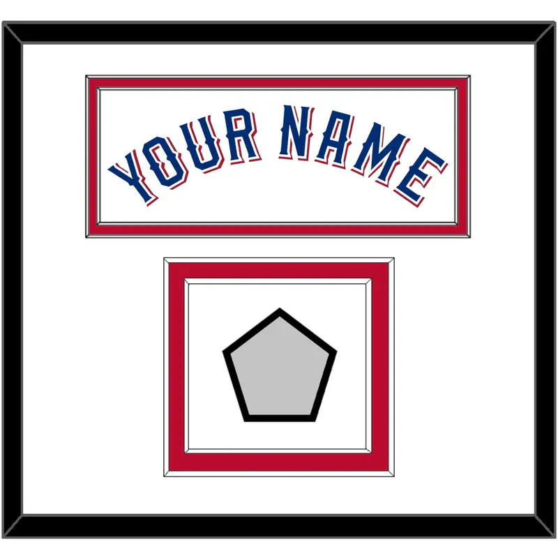 Texas Name & World Series Jersey Patch - Home White (2020-2023) - Double Mat 2