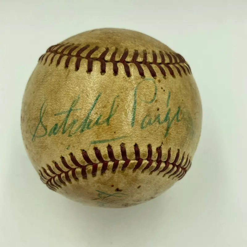 Satchel Paige 1940's Kansas City Monarchs Negro League Signed Baseball JSA COA