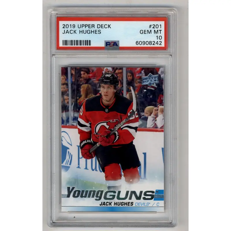 Jack Hughes 2019-20 Upper Deck Young Gun #201 PSA 10 Gem Mint 8242