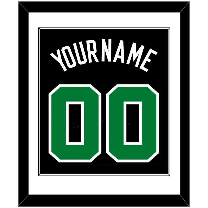 Boston Name & Number - Black Statement - Single Mat 1